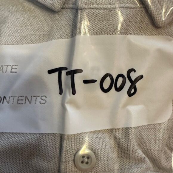 Lululemon Gray with Subtle Stripe Short Sleeve Evolution Polo Shirt Size Large - Picture 5 of 5